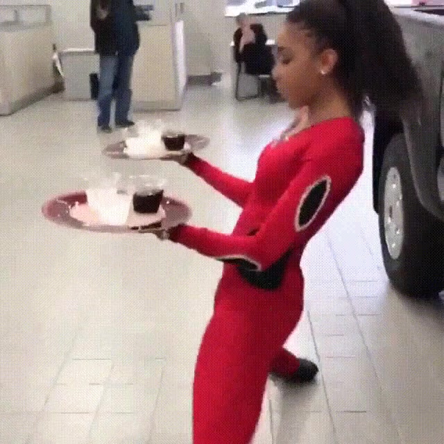 chica,normal,pasar,debajo,coche