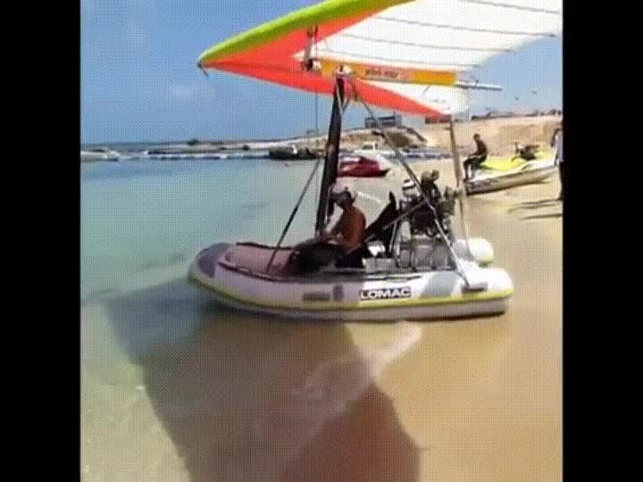 hasta el infinito,bote,ala delta,cielos