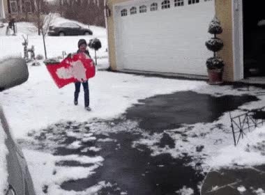 cari&ntilde;o,ni&ntilde;o,jugar,fuera,nieve,fail