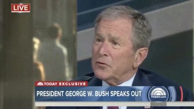 george,bush,sonrisa,contraer,musculos