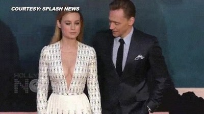 tom hiddleston,mirar,escote,brie larson