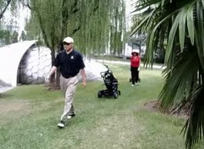 carrito,golf,inteligente,seguir,jugadores