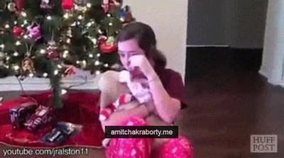 chica,mejor,regalo,navidad