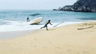 aparcar,lancha,amo,playa