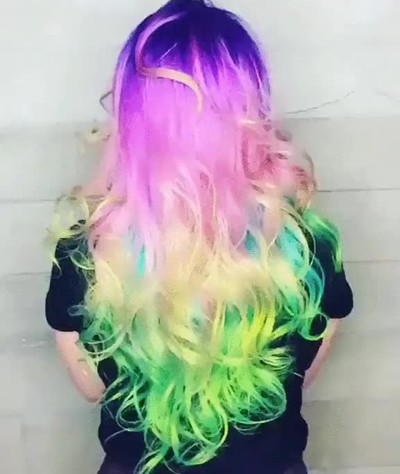 pelo,color,arcoíris,enamorar,primera vista