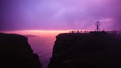 espectaclar,puesta de sol,noruega,paisajes