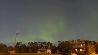 auroras boreales,vistas,casa,afortunado