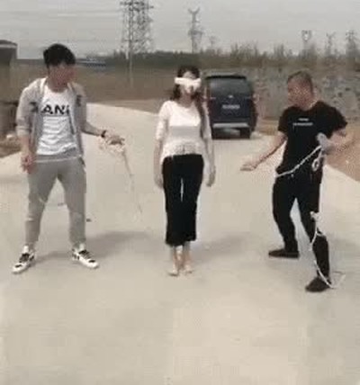 truco,hacer ver,alguien,saltar,comba