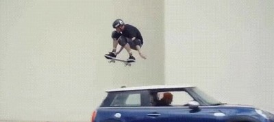 saltar,coche,skate