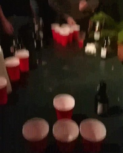 juego,ping pong,vaso,montar,bici