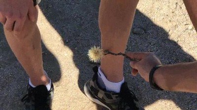 enganchar,bola,pinchos,pierna