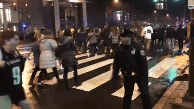 policia,celebrar,victoria,eagles,superbowl