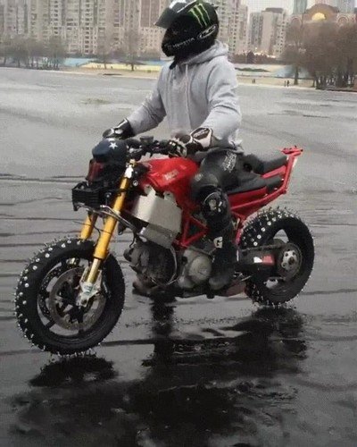malote,vida,moto,hielo