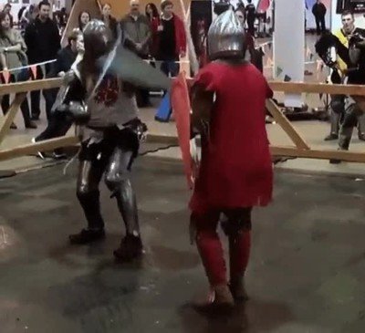 edad media,contrincante,temible,romper,espada