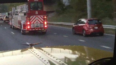 conductor,camion,bomberos cambiar,carril,profesional