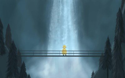 relajante,cascada,puente