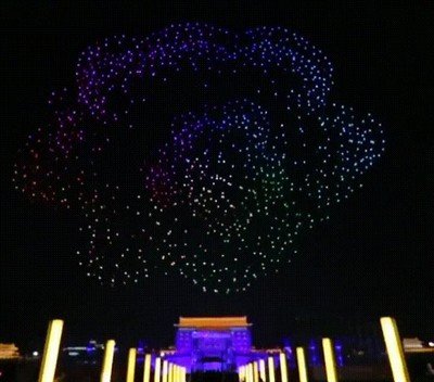 Enlace a Nuevo récord mundial: 1,374 drones en un espectáculo chino