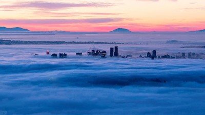 espectacular,amanecer,vancouver