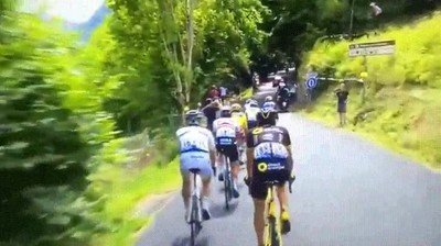 atentos,loco,saltar,ciclistas,tour de francia