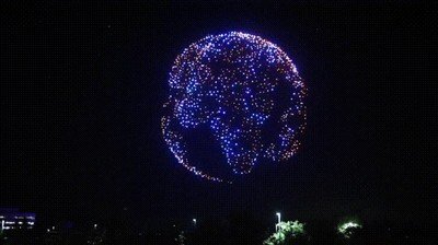 espectaculo,fuegos artificiales,drones
