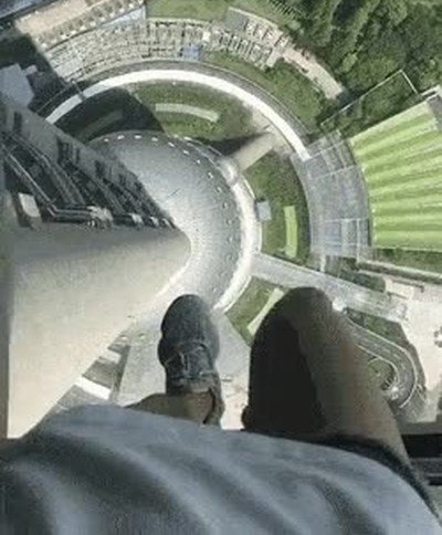 atrever,caminar,cristal,altura