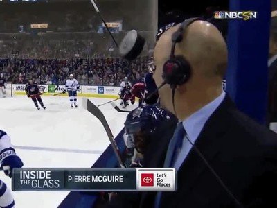 Pierre McGuire ha visto pasar la muerte por delante de sus ojos hockey,puck,susto,muerte