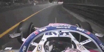 Enlace a Sergio Perez y sus reflejos para evitar una desgracia