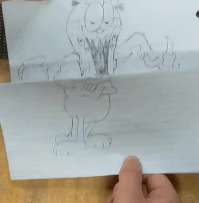 dibujo,garfield,interior