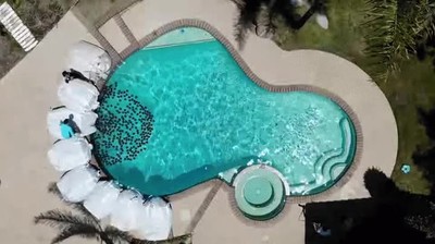 llenar,piscina,bolas