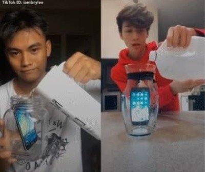 reto,truco,ganar,movil,agua