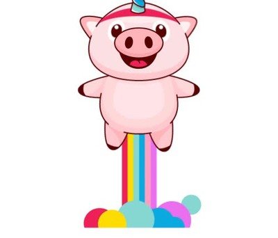 adorable,dia,cerdo,arcoiris