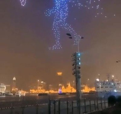 Enlace a Celebrando el año nuevo con drones, Esto es simplemente una pasada