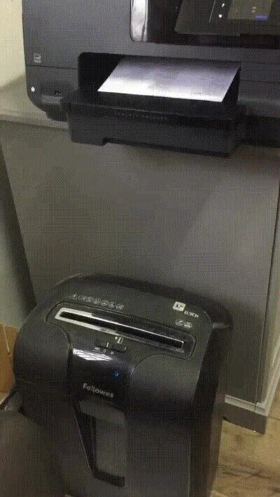 impresora,trituradora,hojas
