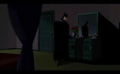 batman,noche,puerta