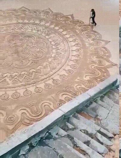 Enlace a Una obra de arte creada con arena