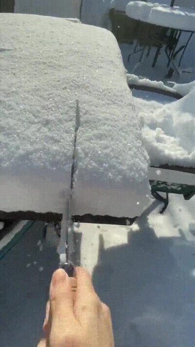 Enlace a Cortando nieve como si fuese un pastel
