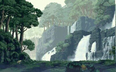 catarata,pixel