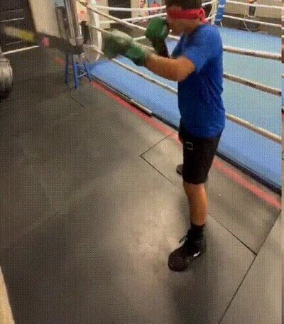 Enlace a El entramiento de este boxeador es una locura