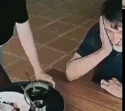 Enlace a Estaba tomando las sobras de alguien pero le han traído comida gratis