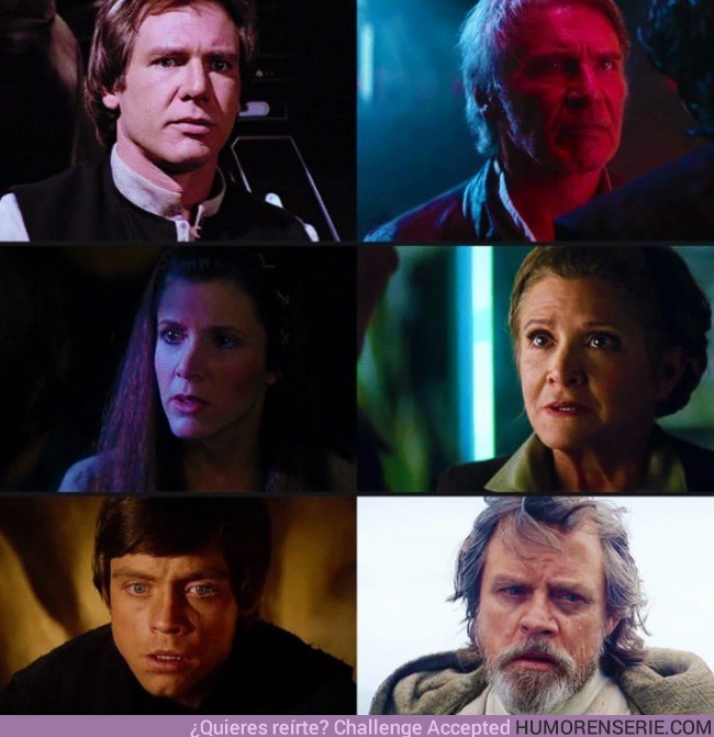 2052 - Personajes de Star Wars antes y ahora