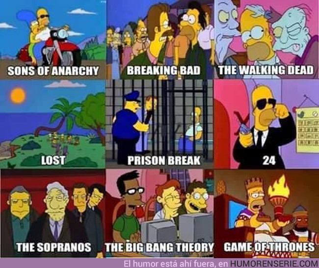 5195 - Las mejores series, representadas en los Simpsons