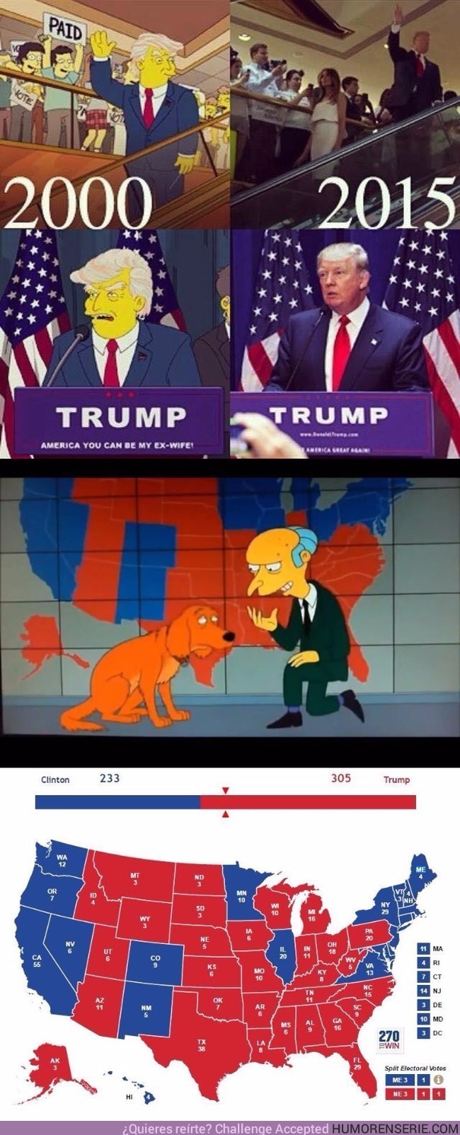 7027 - Los Simpson no solo acertaron que Trump sería presidente. También clavaron el mapa electoral