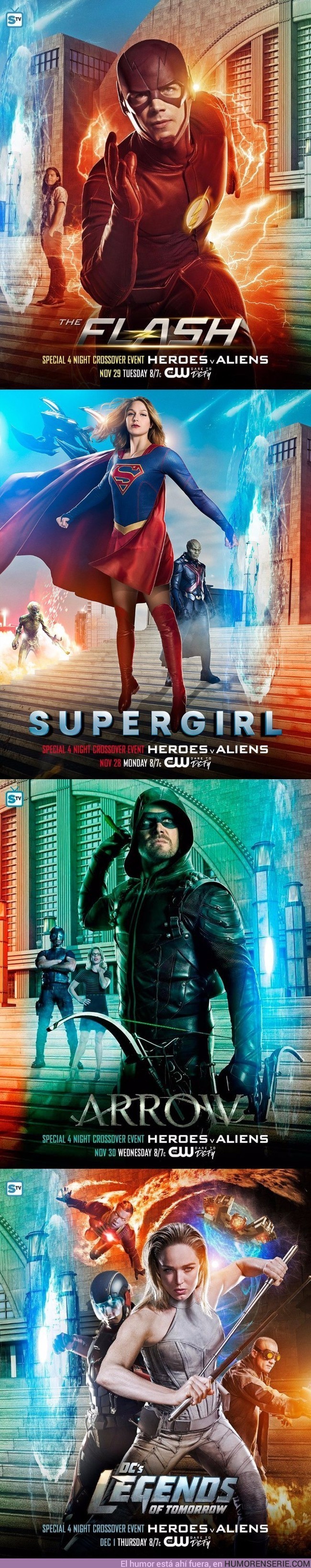 7523 - Nuevos pósters del crossover de 'The Flash', 'Arrow', 'Supergirl' y 'Legends of Tomorrow'