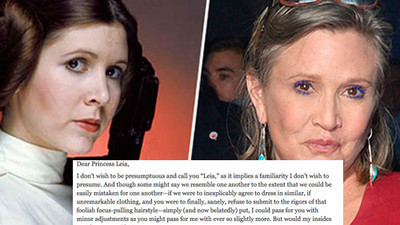 8902 - El irónico mensaje que Carrie Fisher le escribió a la Princesa Leia