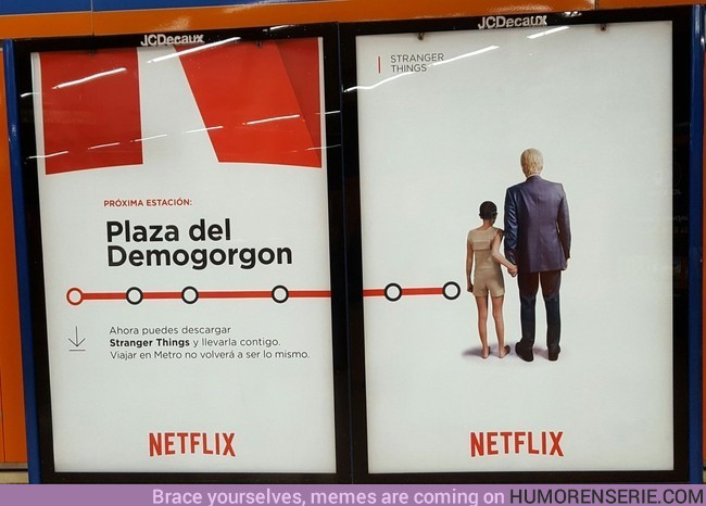 9754 - Publicidad de Netflix en el metro de Madrid. ENORME