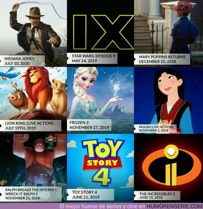 13407 - La fecha de estreno de las películas más esperadas de Disney