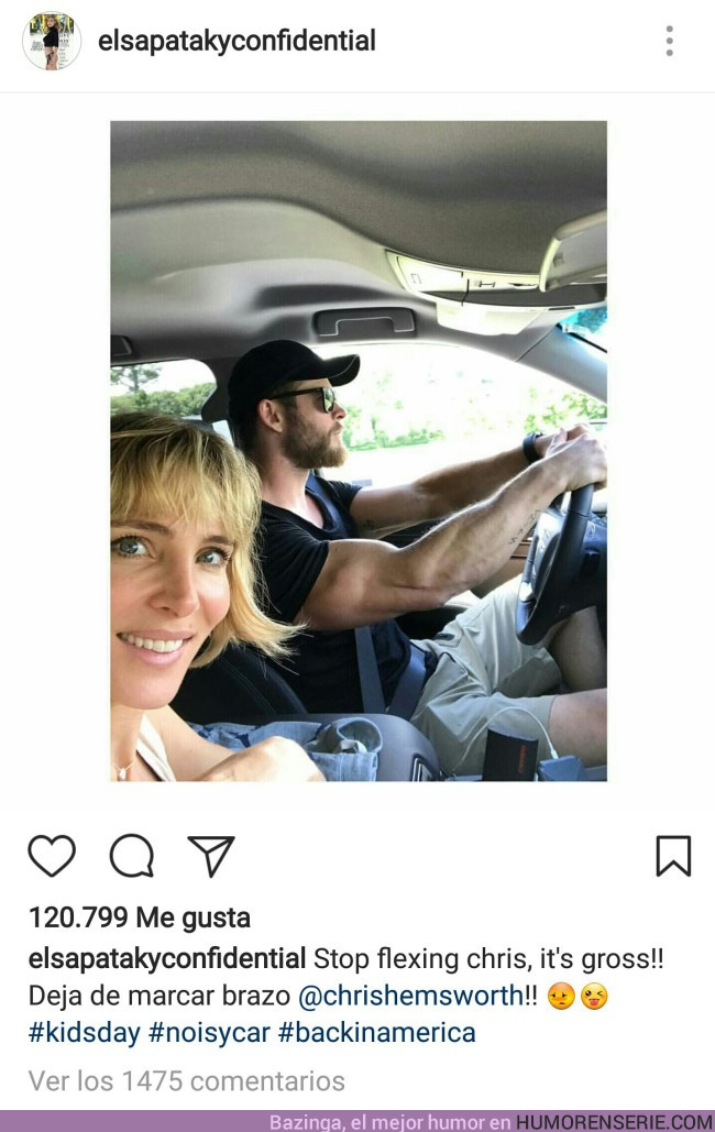 14510 - El comentario de Elsa Pataky sobre los músculos de Chris Hemsworth que incendia Instagram