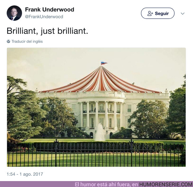 16382 - Underwood reconoce que la Casa Blanca es un circo