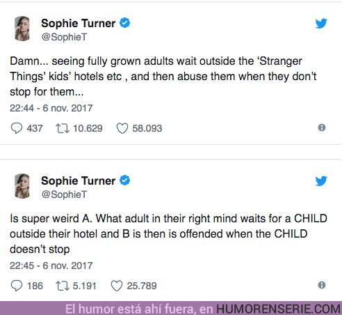19649 - Sophie Turner saca las uñas y defiende a los niños de Stranger Things por la última polémica