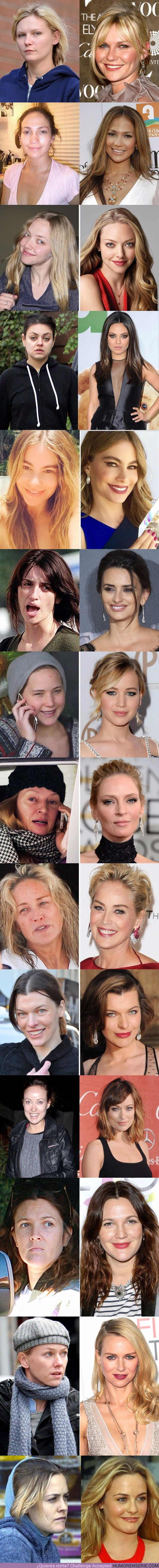 20045 - 14 actrices que serías incapaz de reconocer sin maquillaje